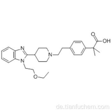 Benzolessigsäure, 4- (2- (4- (1- (2-ETHOXYETHYL) -1H-BENZIMIDAZOL-2-YL) -1-PIPERIDINYL) ETHYL-ALPHA, ALPHA-DIMETHYL-CAS 202189-78-4